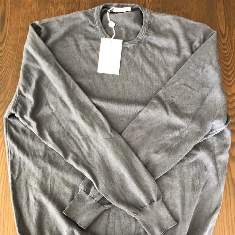 Men’s Crewneck 100% Cotton Sweater - Blue